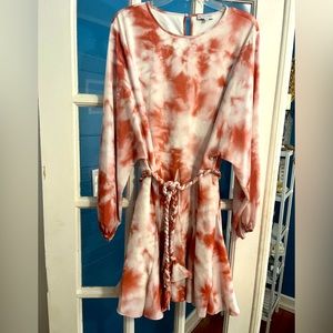 Gianni Bini pink tie-dye mini dress